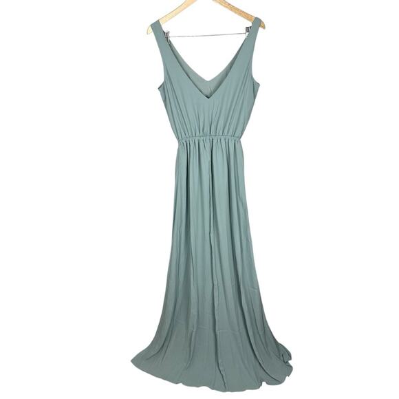 Show Me Your Mumu Kendall Maxi Bridesmaid Dress Solver Sage Crisp NWT - Picture 9 of 13